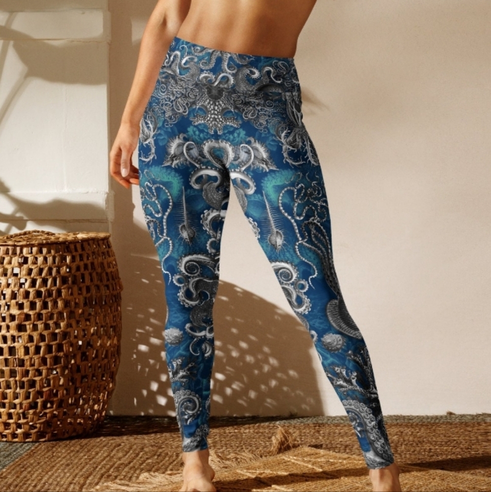 Blue octopus tentacle Leggings